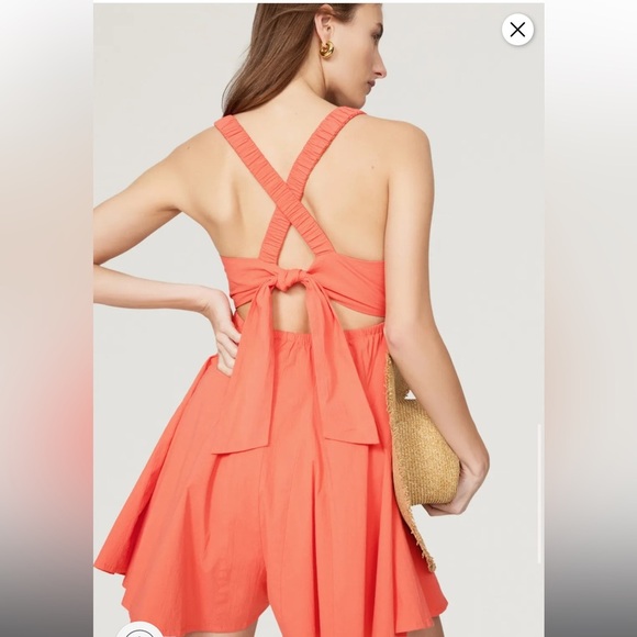 Louna Coral Tie Back Romper RTR - Picture 4 of 10